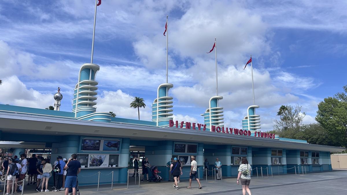 Entrance to Disney's Hollywood Studios theme park, spring 2026. (Dewayne Bevil/Orlando Sentinel)