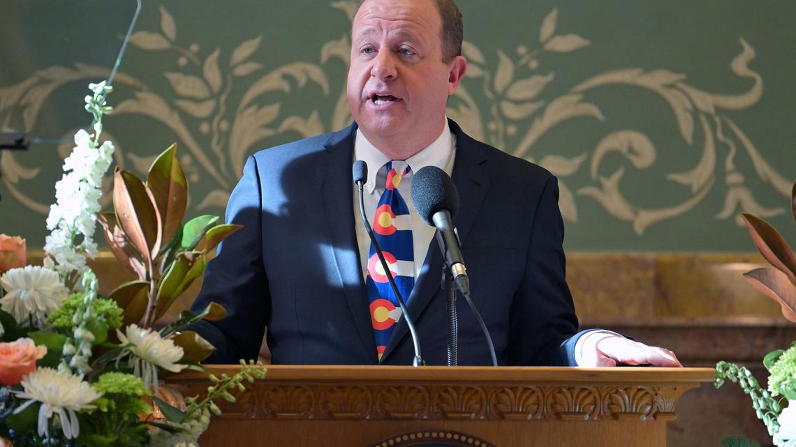 Gov. Jared Polis delivered his state of the state address at House chamber of Colorado State Capitol building in Denver on Jan. 9, 2025. (Hyoung Chang/The Denver Post/TNS)