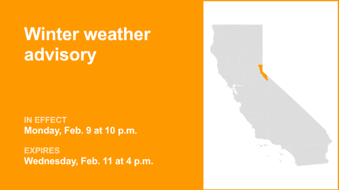 Winter weather advisory in place for Lake Tahoe until early Wednesday evening 