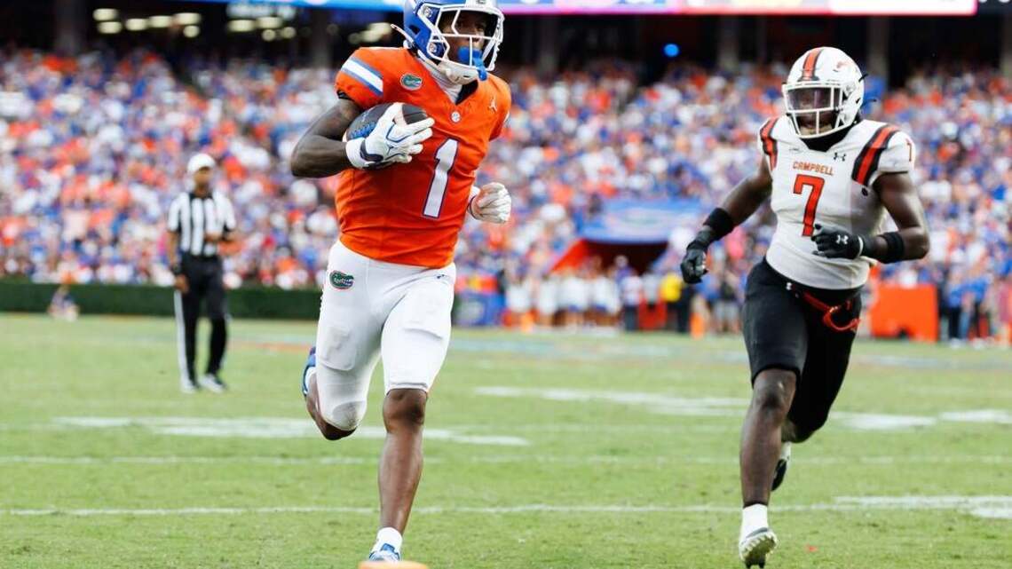 Vernell Brown III houses 2 punt returns, Florida routs Campbell 