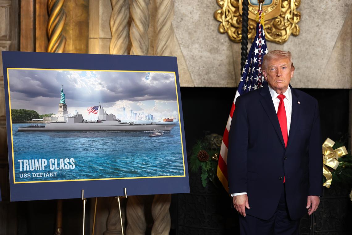 President Donald Trump announced the creation of the "Trump-class" battleship at Mar-a-Lago on December 22, 2025. 