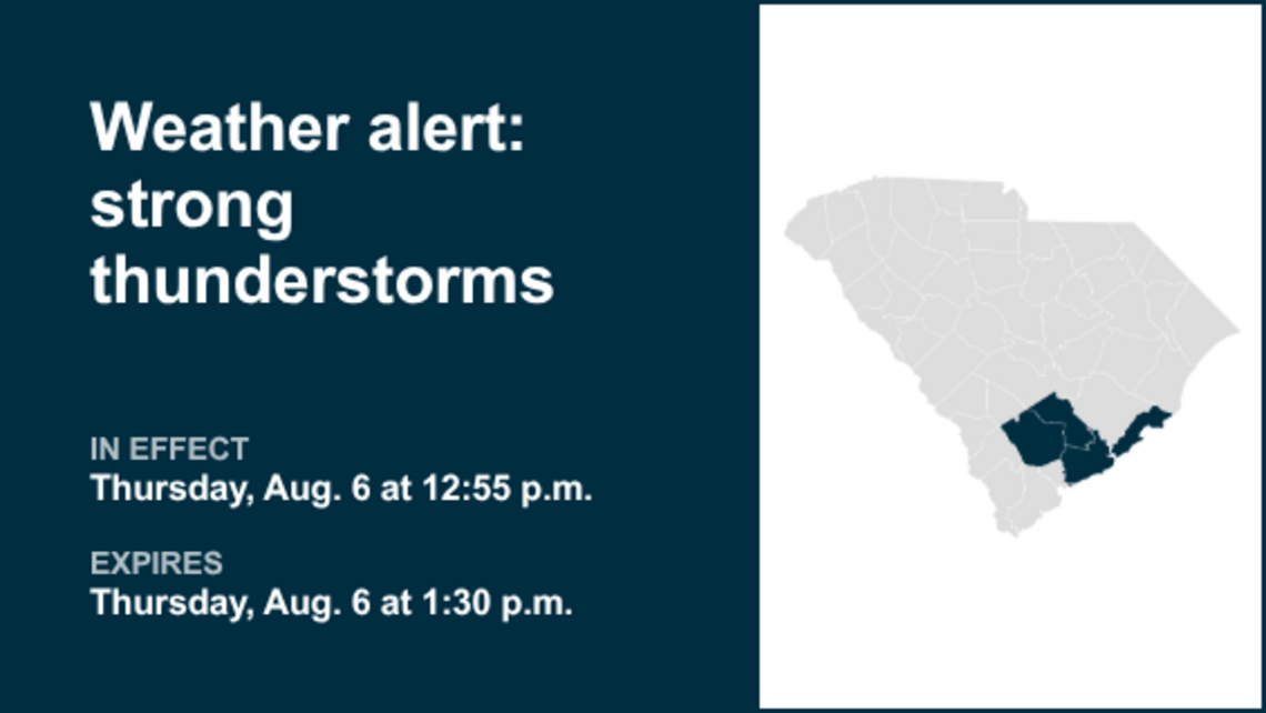 Thunderstorms with penny-sized hail in Lowcountry Thursday 