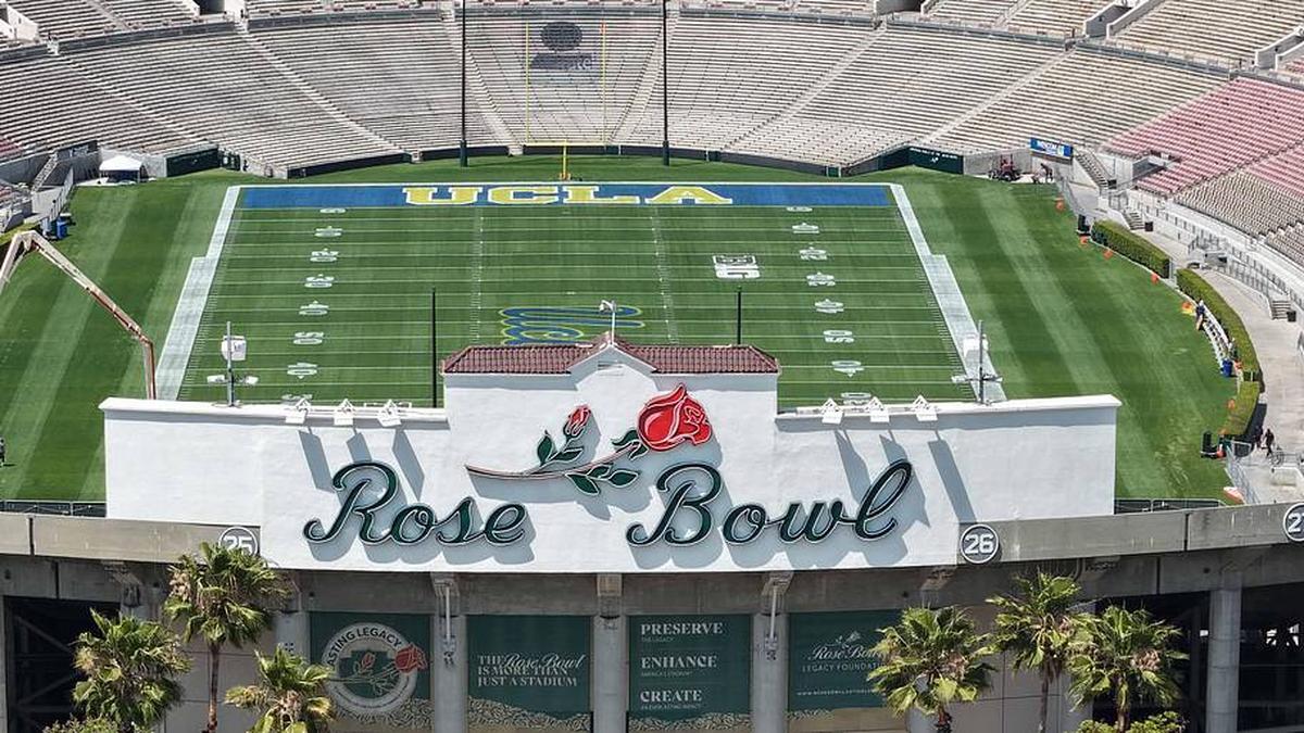  May 2, 2026; Pasadena, CA, USA; A general overall aerali view of the Rose Bowl. Mandatory Credit: Kirby Lee-Imagn Images | Kirby Lee-Imagn Images 