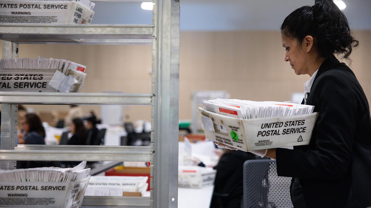 Workers count ballots during the 2026 California primary election at the Ballot processing center on Wednesday, June 3, 2026, in City of Industry, California. (Kayla Bartkowski/Los Angeles Times/TNS)