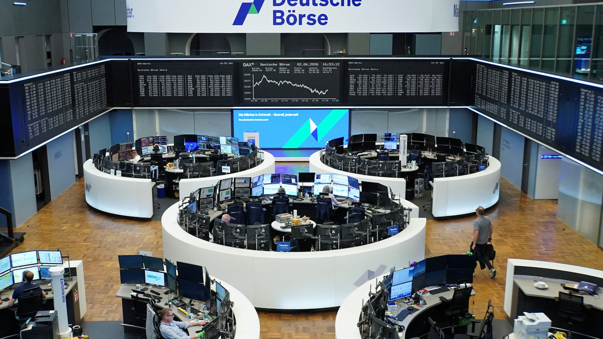 The German share price index DAX graph is pictured at the stock exchange in Frankfurt, Germany, June 2, 2026.     REUTERS/Wolfgang Rattay