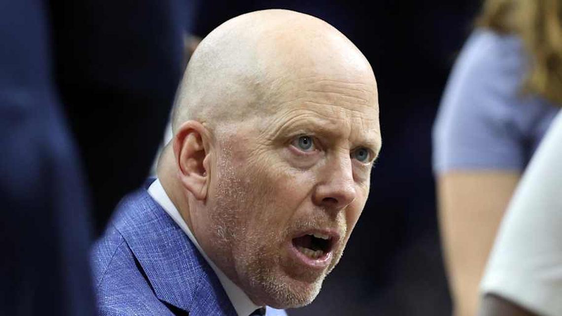  Mar 20, 2026; Philadelphia, PA, USA; UCLA Bruins head coach Mick Cronin in the second half during a first round game of the men's 2026 NCAA Tournament at Xfinity Mobile Arena. Mandatory Credit: Bill Streicher-Imagn Images | Bill Streicher-Imagn Images 