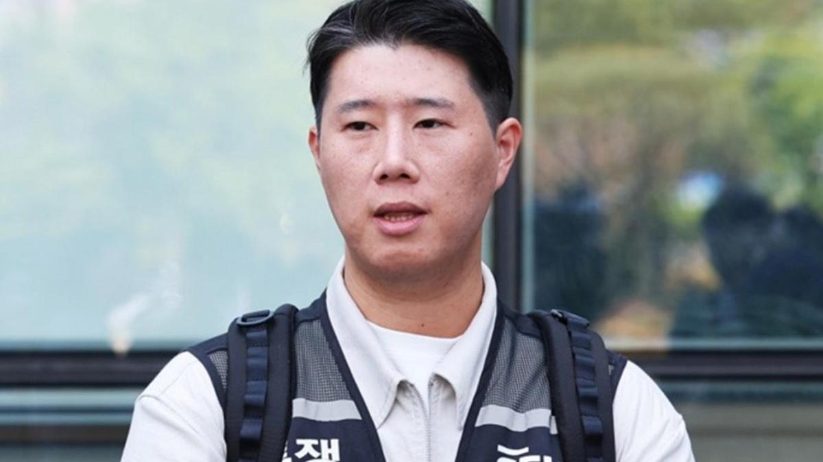 Choi Seung-ho, head of Samsung Electronics Co.'s largest labor union, meets the press at a district court in Suwon, South Korea, 13 May 2026. He spoke after attending a court session over an injunction request sought by Samsung to prevent the union from launching a planned strike. Photo by YONHAP / EPA