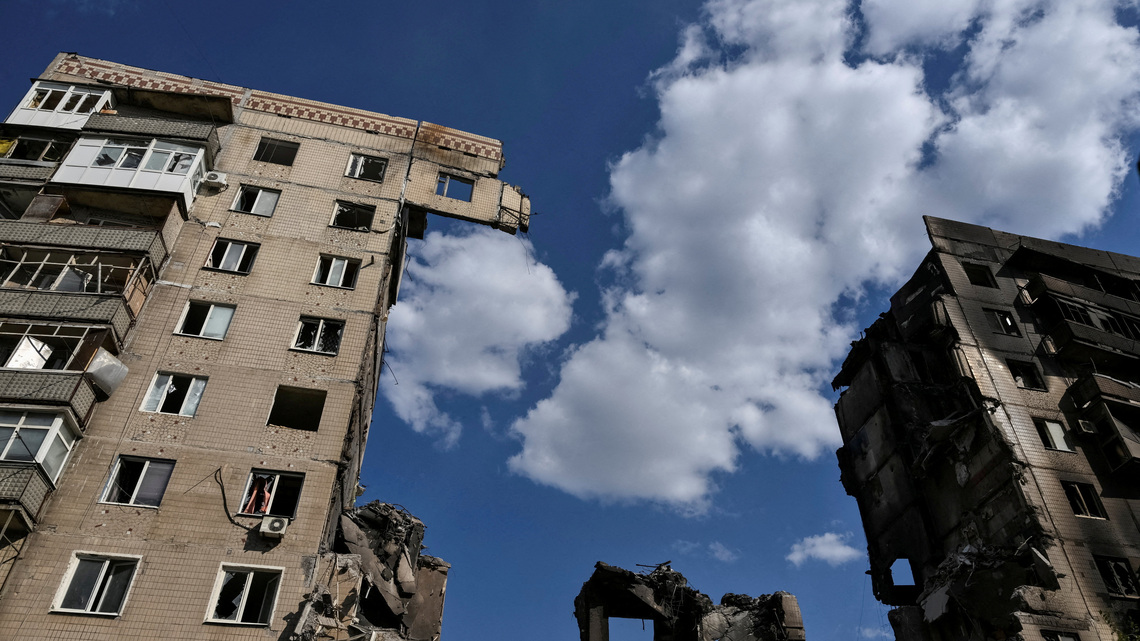 Another Ukrainian town lies in ruins as Russians creep closer 