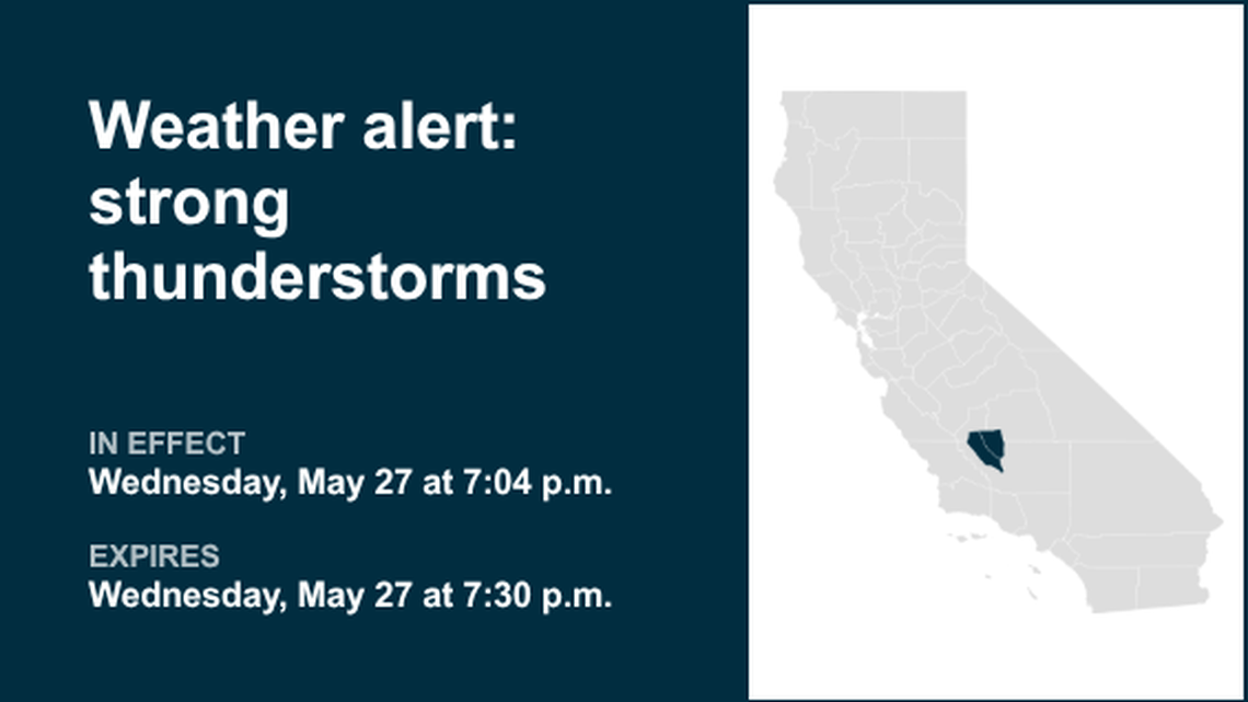Thunderstorms with pea-sized hail in Delano-Wasco-Shafter and Kern County Wednesday 