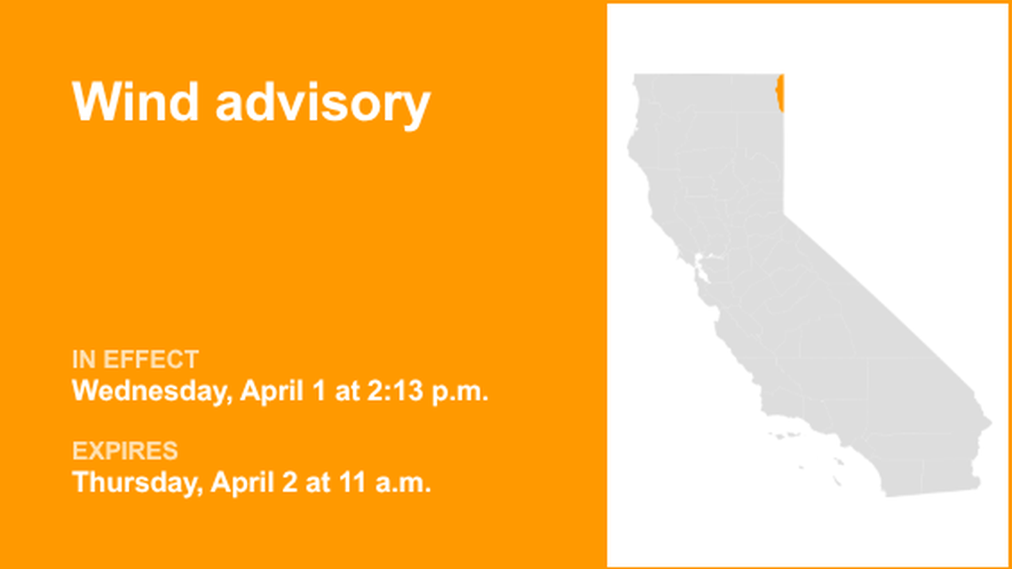 Wind advisory issued for Surprise Valley California until Thursday midday 