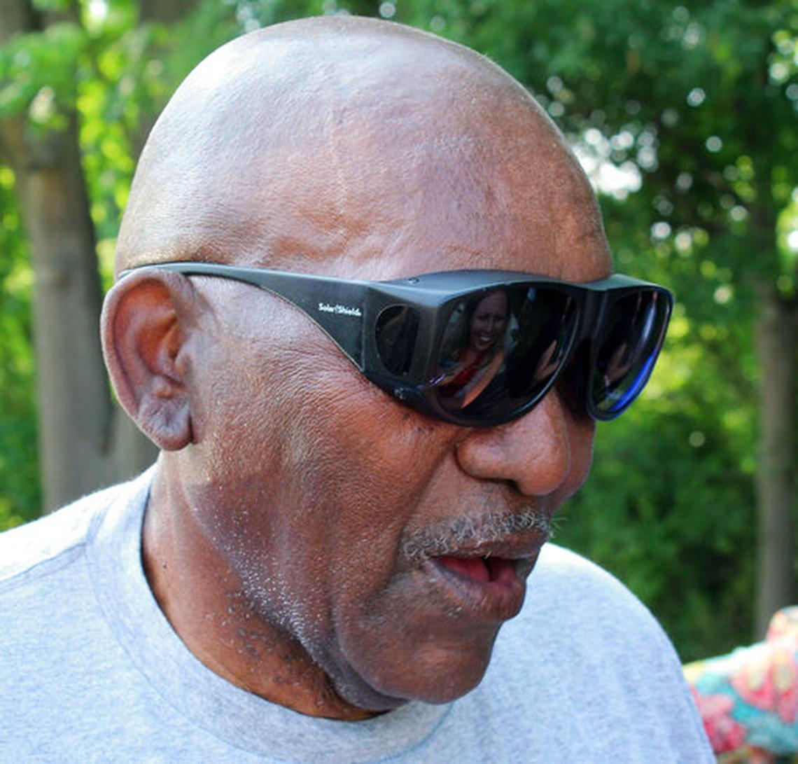 Charles Ray Finch leaves the Greene Correctional Institution, Thursday, May 23, 2019 in Maury, N.C. Finch served more than 40 years in prison for a shopkeeper’s slaying in a failed robbery attempt. A federal judge in Raleigh ordered Finch’s release earlier that day. In January, an appeals court ruled that evidence casts doubt on Finch’s murder conviction.