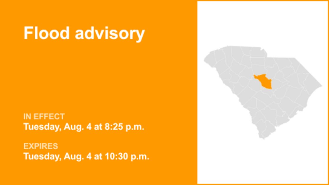 UPDATE: Flood advisory affecting Richland County Tuesday night caused by heavy rain 