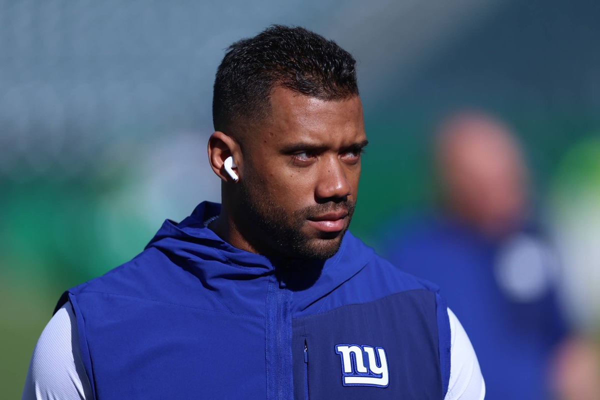  New York Giants quarterback Russell Wilson before a game. Bill Streicher-Imagn Images