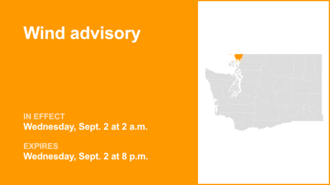 Wind advisory in place for Lowlands of Western Whatcom County for Wednesday 