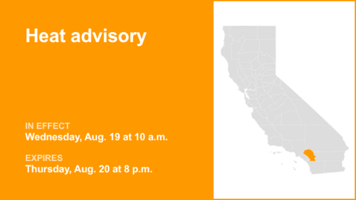 UPDATE: Heat advisory for San Bernardino and Riverside County Valleys-The Inland Empire 