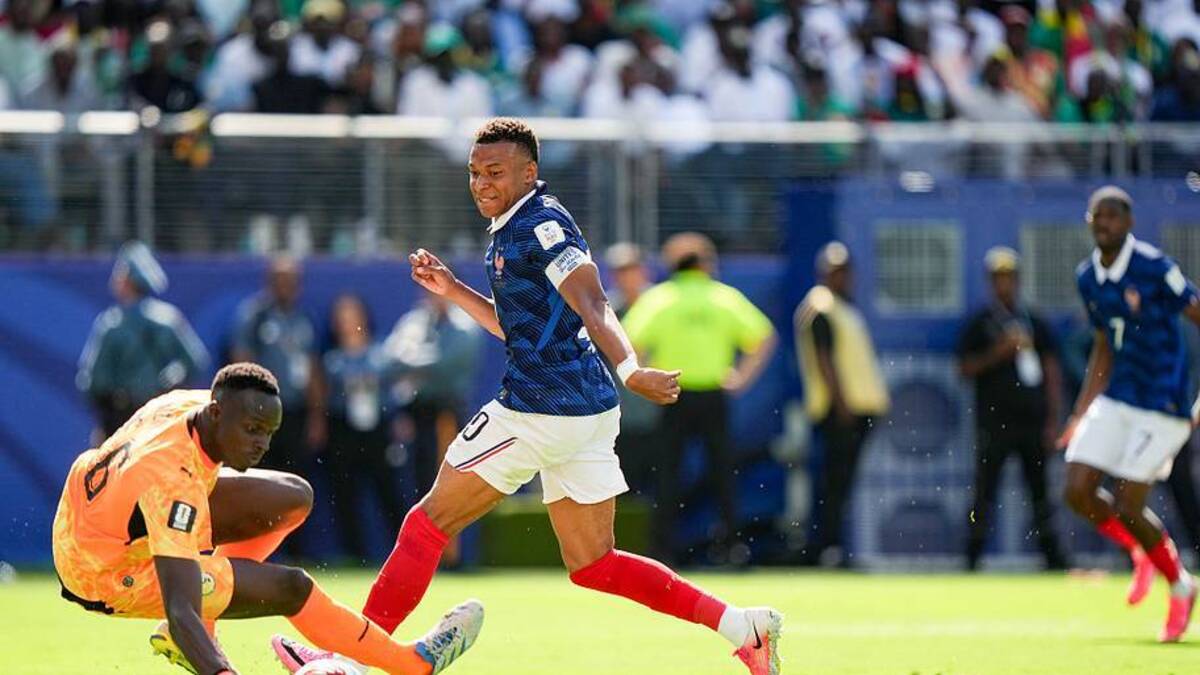  Kylian Mbappé found the breakthrough for France in the 66th minute. | Erick W. Rasco/Sports Illustrated 