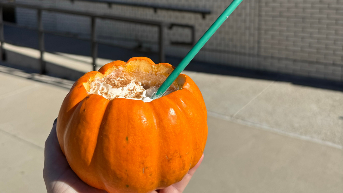 I tried ordering my Starbucks coffee in a pumpkin. It actually worked 