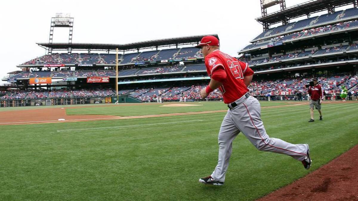  Mike Trout has played just eight career games in Philadelphia, | IMAGN IMAGES via Reuters Connect 