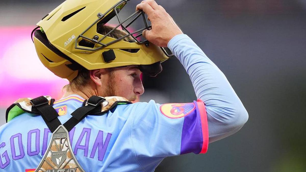  The Rockies' Hunter Goodman is young enough to be a long-term solution to the Yankees' catcher situation. | Ron Chenoy-Imagn Images 