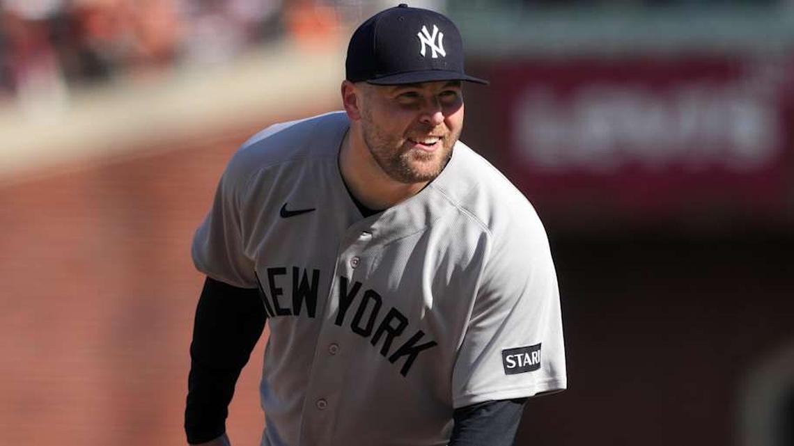  Mar 27, 2026; San Francisco, California, USA; New York Yankees pitcher David Bednar (53) during the ninth inning against the San Francisco Giants at Oracle Park. | Darren Yamashita-Imagn Images 