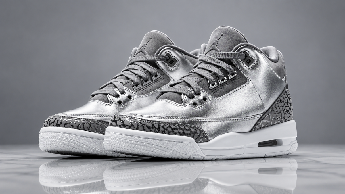  Air Jordan 3 Heiress Metallic Silver SoleRetriever h/t RabaKali
