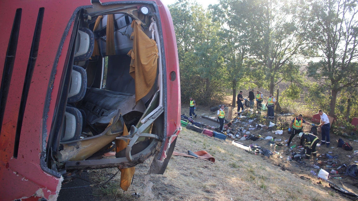 Twelve killed and at least 10 injured in Polish bus crash in Hungary
