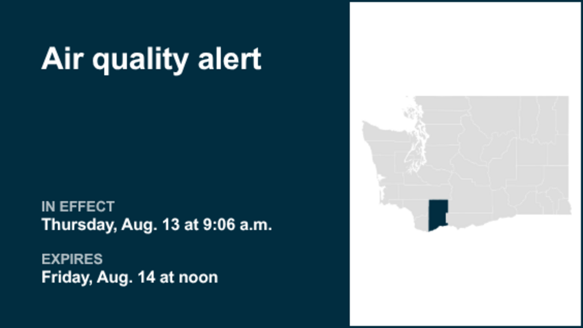 Air quality alert active for Skamania County Friday 