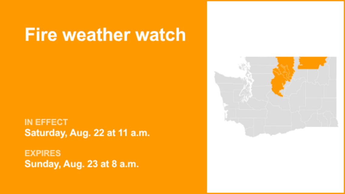 UPDATE: Fire weather watch issued for Central Washington for Saturday and Sunday 
