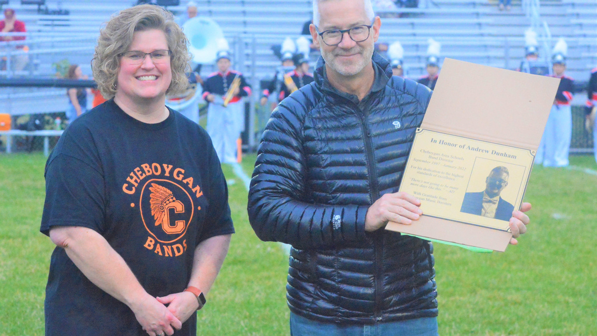 Cheboygan honors band director Andy Dunham with grill dedication ...