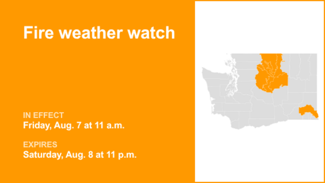 UPDATE: Fire weather watch in place for Central Washington for Friday and Saturday 