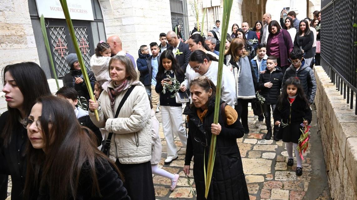 Israel blocks Christian leaders from entering Holy Sepulchre for Palm Sunday mass 
