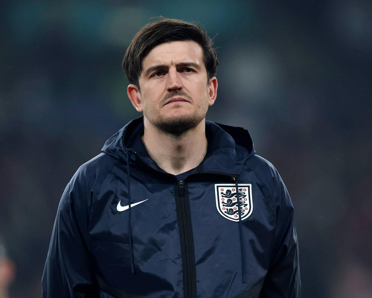  Harry Maguire of England lines up prior to the international friendly match between England and Uruguay at Wembley Stadium on March 27, 2026 in London, England. (Photo by Eddie Keogh - The FA/The FA via Getty Images) Photo by Eddie Keogh - The FA/The FA via Getty Images