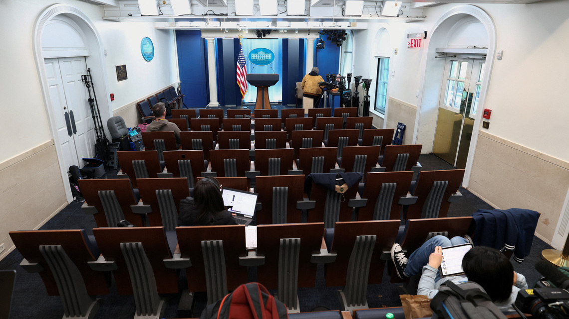 Trump says he may move White House press corps
