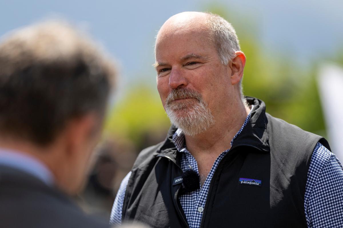 Charles Maher, a former U.S. submarine commander, and founder of BlueShadow attends a defense technology event organized by the defence accelerator Defence Builder, amid Russia's attack on Ukraine, in an unspecified location in Ukraine, May 30, 2026. REUTERS/Thomas Peter