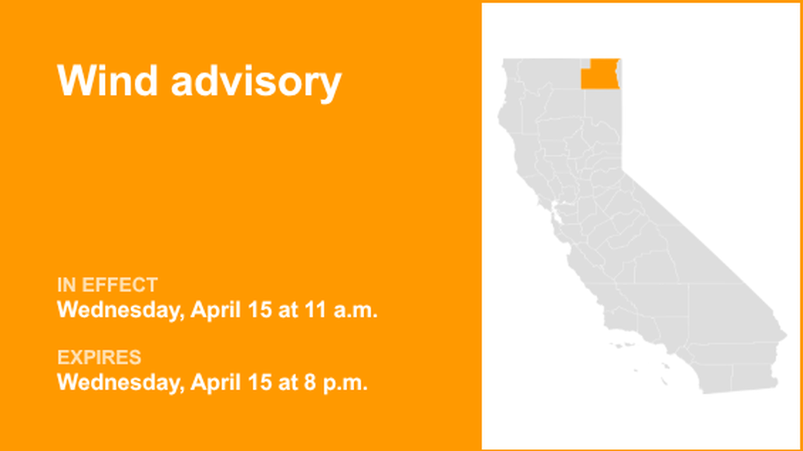 Wind advisory affecting Modoc County Wednesday - wind gusts reaching 55 mph 