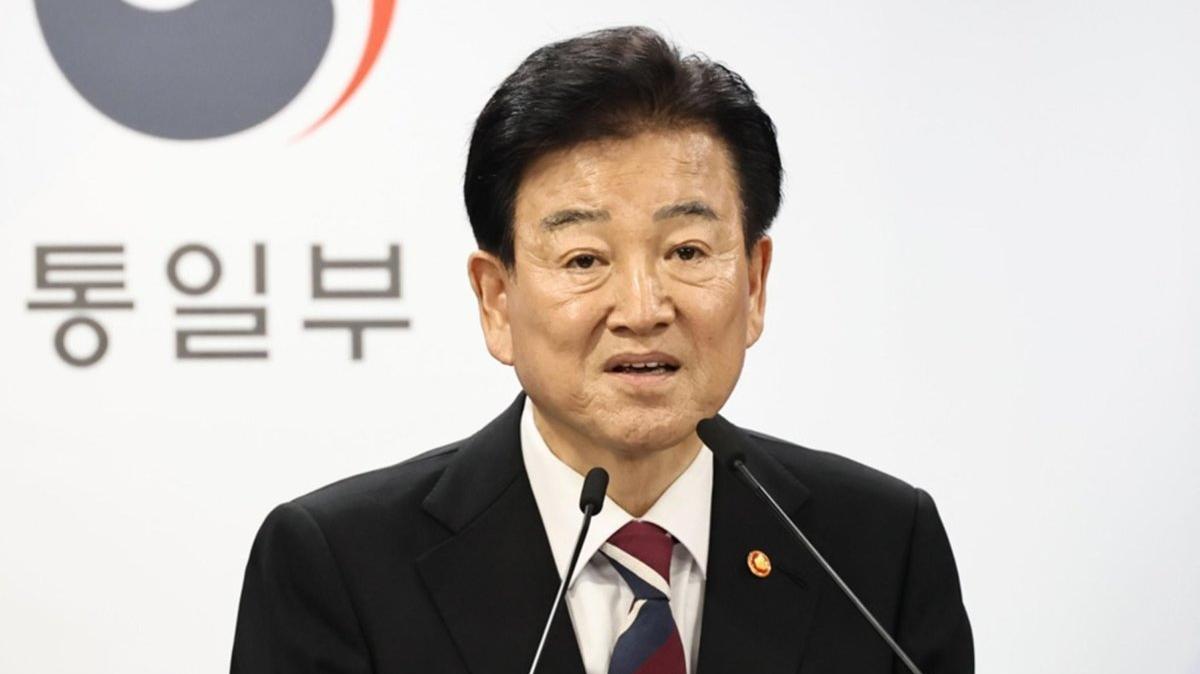 South Korean Unification Minister Chung Dong-young speaks to reporters at a press briefing in Seoul, South Korea. File. Photo by YONHAP / EPA