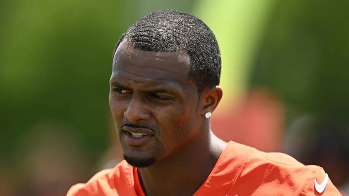  Jun 11, 2026; Berea, OH, USA; Cleveland Browns quarterback Deshaun Watson (4) during minicamp at CrossCountry Mortgage Campus. Mandatory Credit: Ken Blaze-Imagn Images | Ken Blaze-Imagn Images 