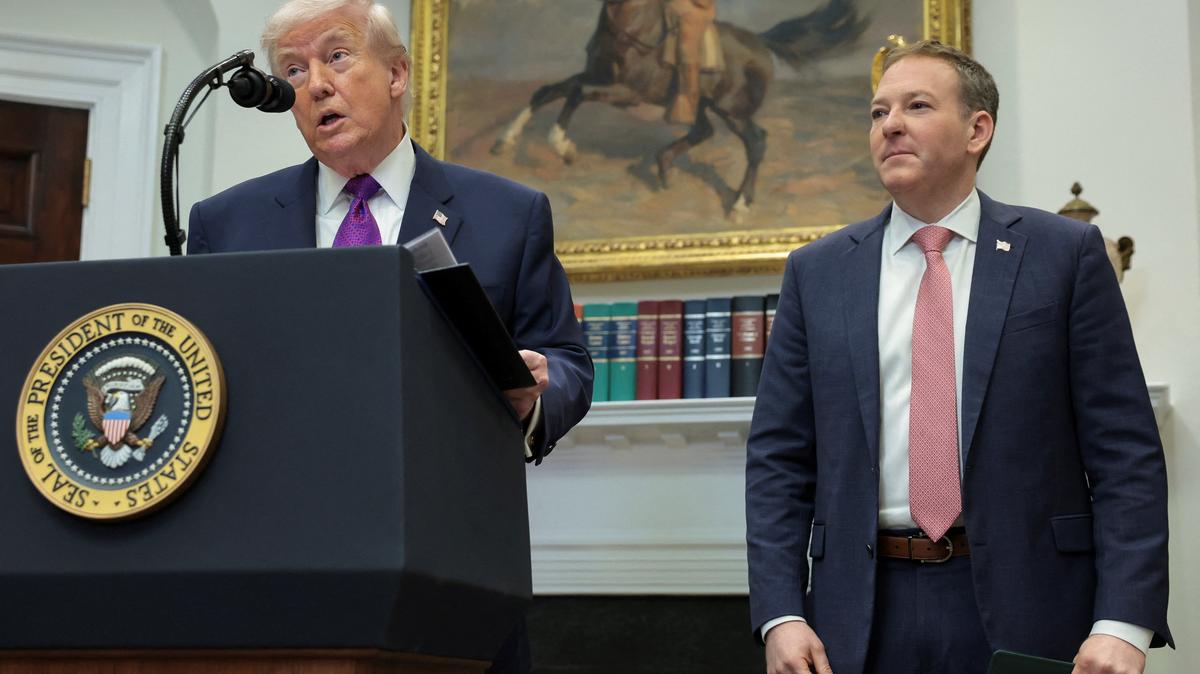 U.S. President Donald Trump makes an announcement, joined by Environmental Protection Agency (EPA) Administrator Lee Zeldin, at the White House in Washington, D.C., U.S., February 12, 2026. REUTERS/Jonathan Ernst
