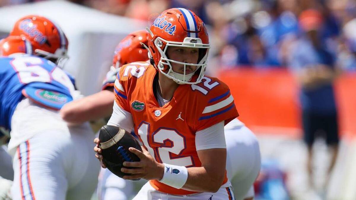  Florida quarterback Aaron Philo (12) | Alan Youngblood/Gainesville Sun / USA TODAY NETWORK via Imagn Images 