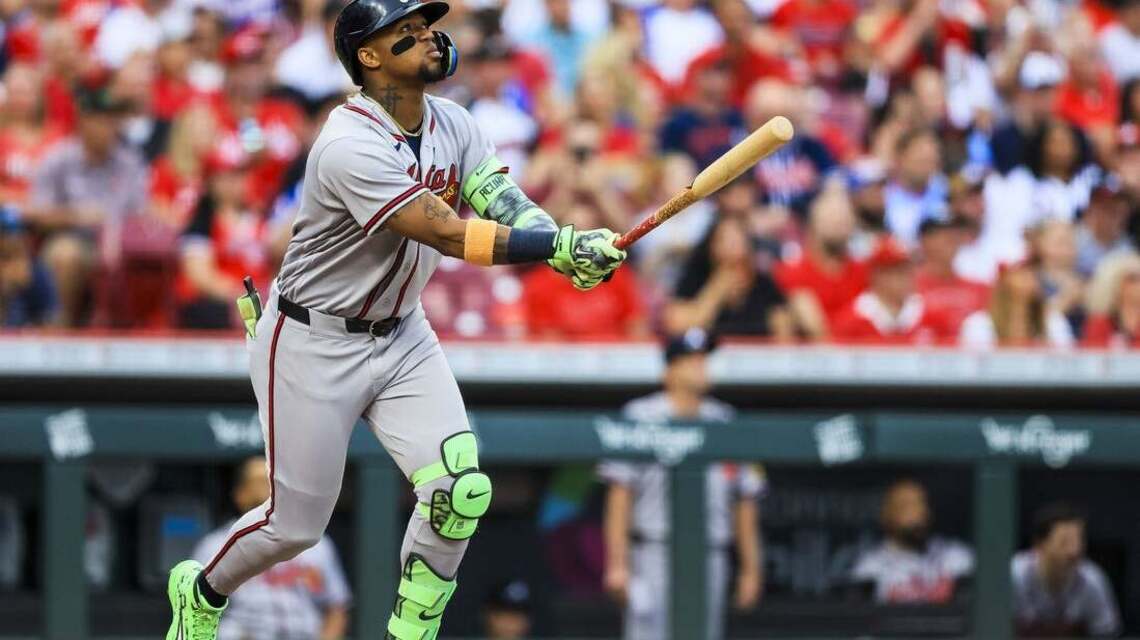 Red-hot Acuna homers twice, leads Braves past Reds