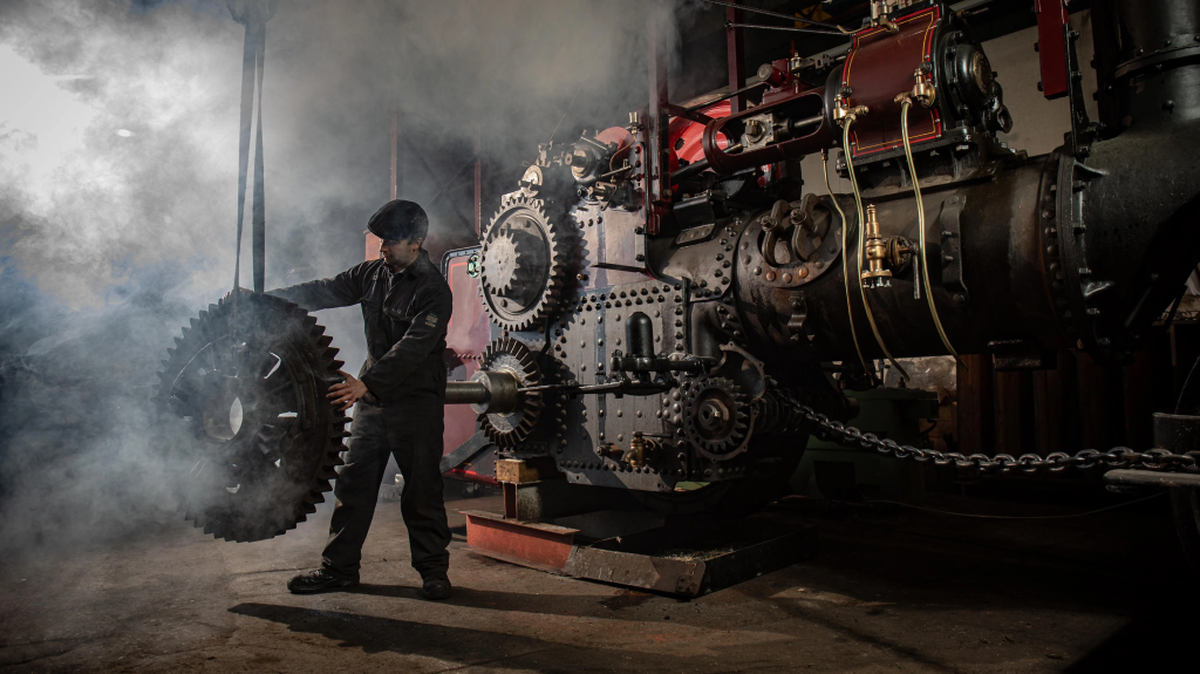Cameron Stephenson started his buissness C.J.S Heritage Engineering when he was 17-years-old. (William Lailey via SWNS). 