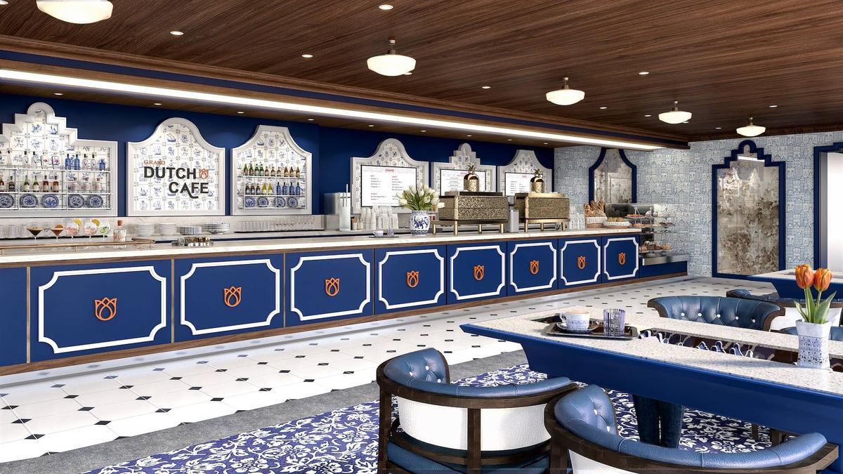 The Grand Dutch Café will be added to Oosterdam during its Holland America Evolution makeover. 