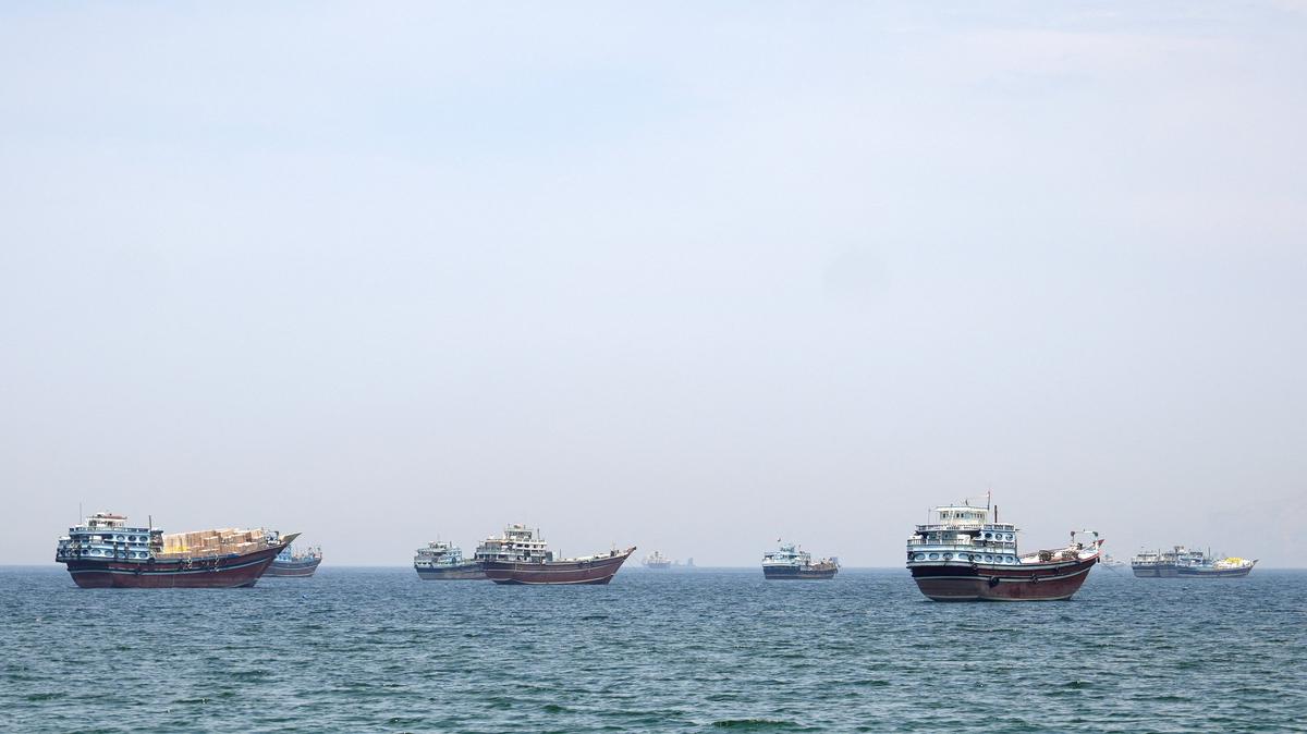 Ships and boats in the Strait of Hormuz, Musandam, Oman, April 29, 2026. REUTERS/Stringer