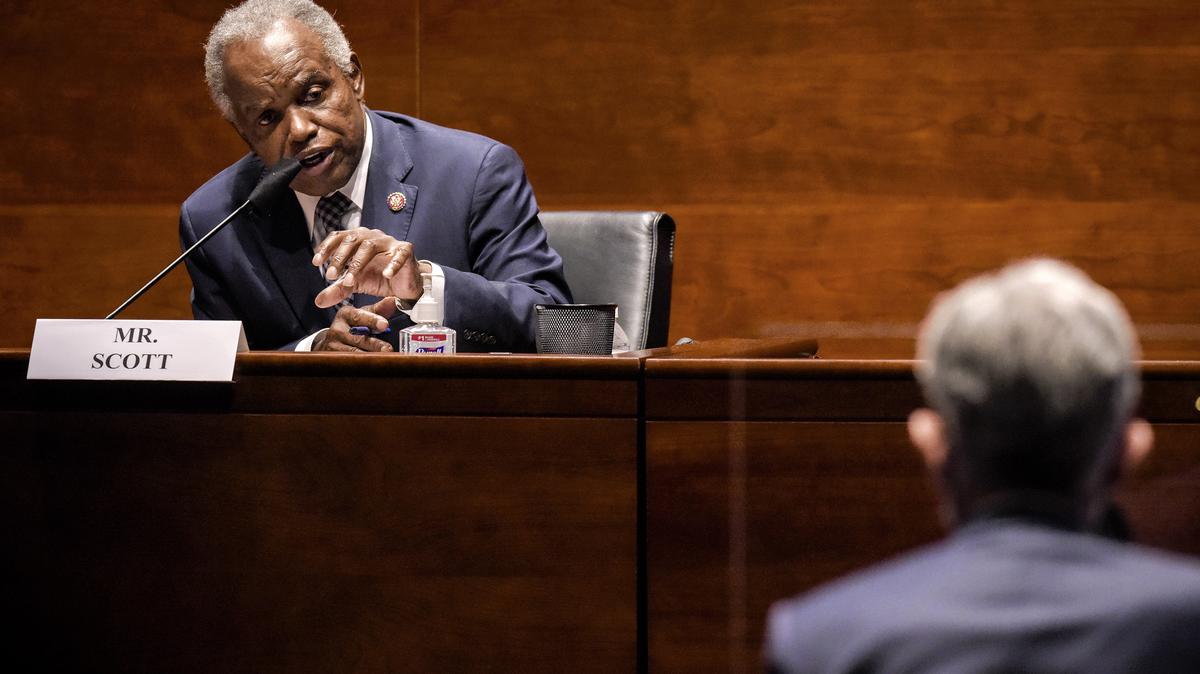 Then U.S. Rep. David Scott, D-Ga.,questions Fed Chair Jerome Powell during the House Committee on Financial Services hearing on Oversight of the Treasury Department and Federal Reserve Pandemic response on June 30, 2020, in Washington, D.C. Georgia Gov. Brian Kemp on Friday, May 1, 2026, set a July 28 special election in the state’s deep blue 13th District to fill the seat of Scott’s term, who died in April at age 80. (Bill O'Leary/Pool/Getty Images/TNS)