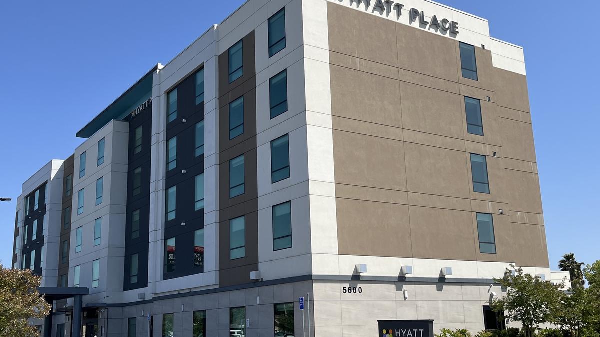 Hyatt Place Newark/Silicon Valley, a 112-room Newark hotel at 5600 John Muir Drive, as seen on June 11, 2025.



(George Avalos/Bay Area News Group)