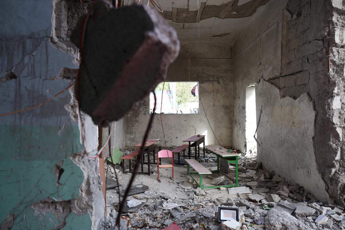 The Minab school damaged by a strike on February 28, in Minab, Iran, May 21, 2026. Majid Asgaripour/WANA (West Asia News Agency) via REUTERS