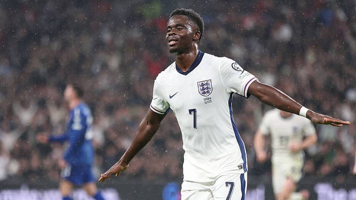  Bukayo Saka offers England hope. | Rob Newell/CameraSport/Getty Images 