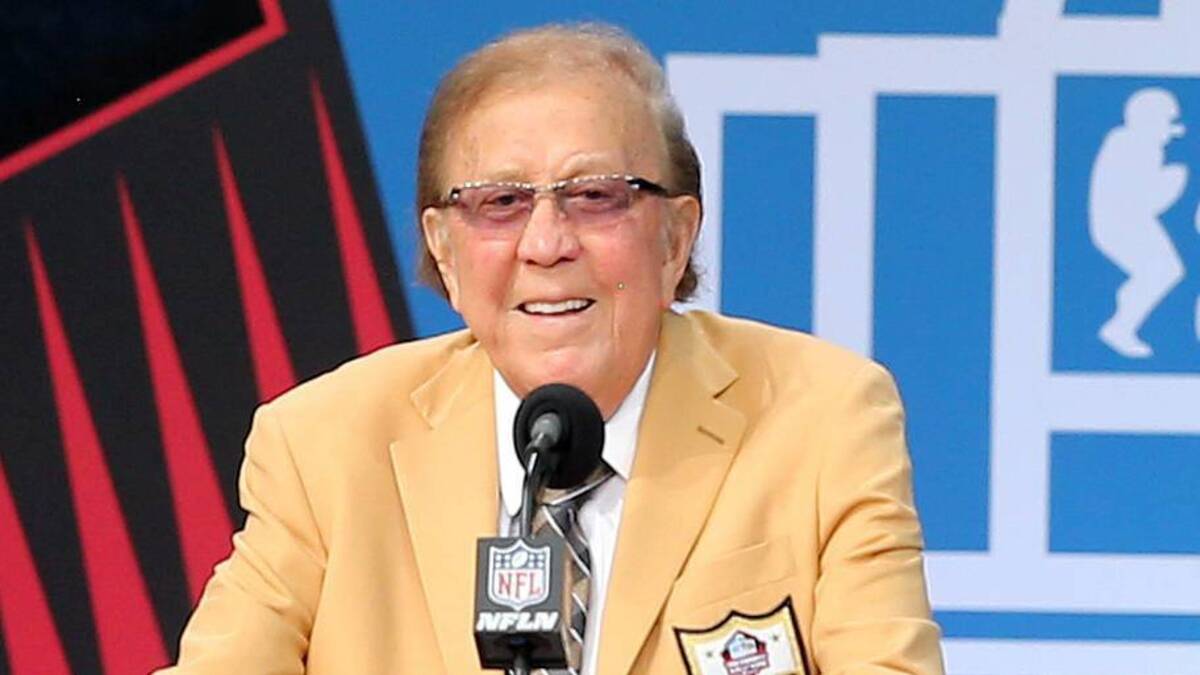  Tom Flores was enshrined in the Pro Football Hall of Fame at Tom Benson Hall of Fame Stadium on Sunday, August 8, 2021. Flores was presented by Raiders owner Mark Davis. Enshrinement2021 9225 | Scott Heckel/ Canton Repository / USA TODAY NETWORK 