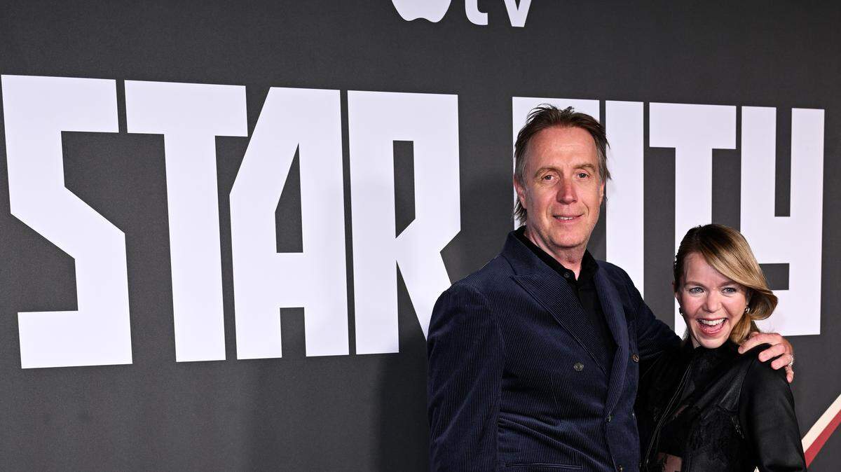 Rhys Ifans and Anna Maxwell Martin attend a special screening of "Star City" on April 29 in London.