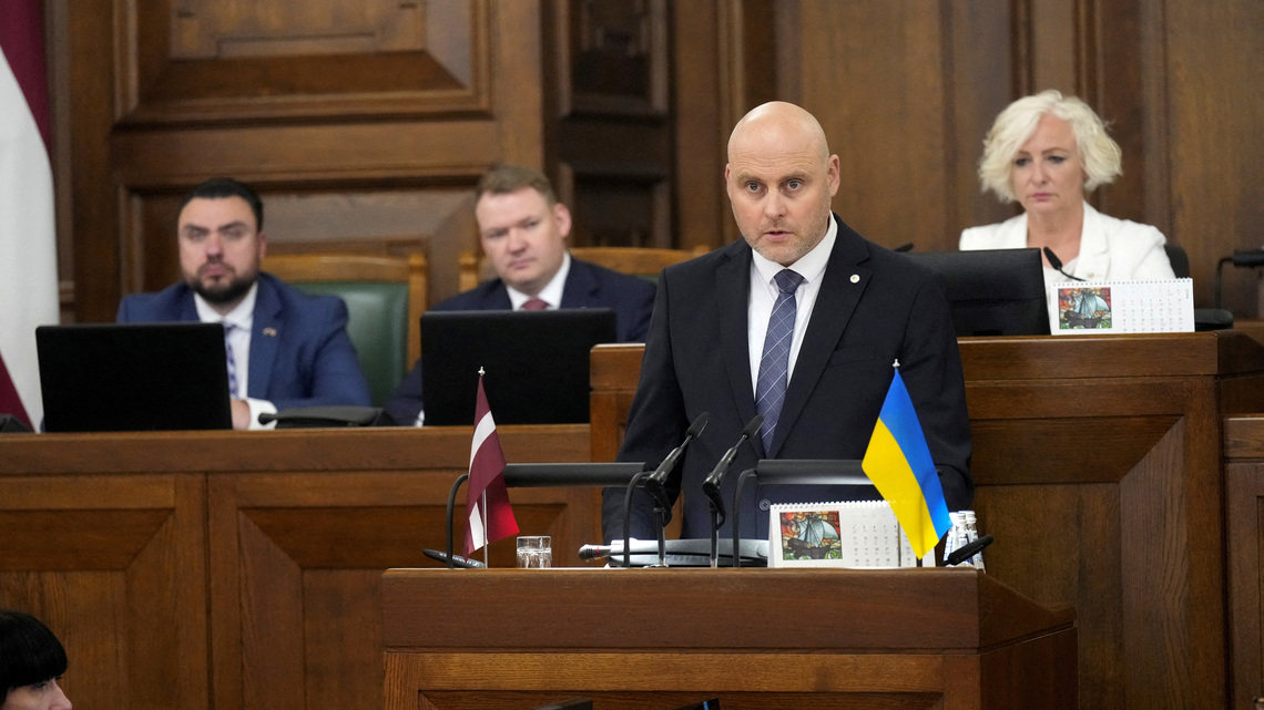 Latvia's Kulbergs eyes election win as Russia divides society